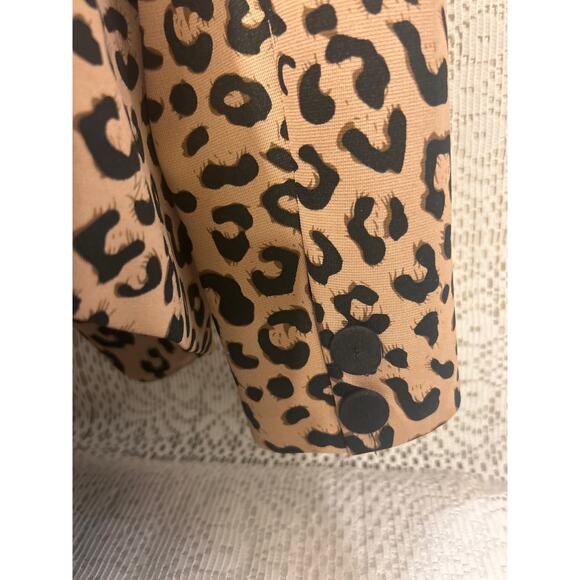 Leopard 80’s Style SHIZHI Fitted Blazer, SZ Large, - Picture 6 of 8